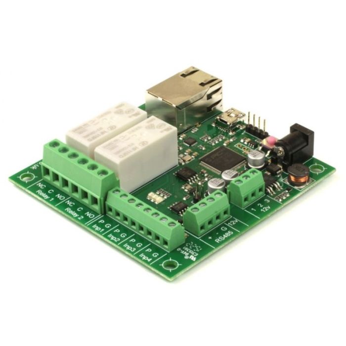 Programmable Ethernet Module with 2 Relays, 4 I/O, 2 Inputs and RS485 ...