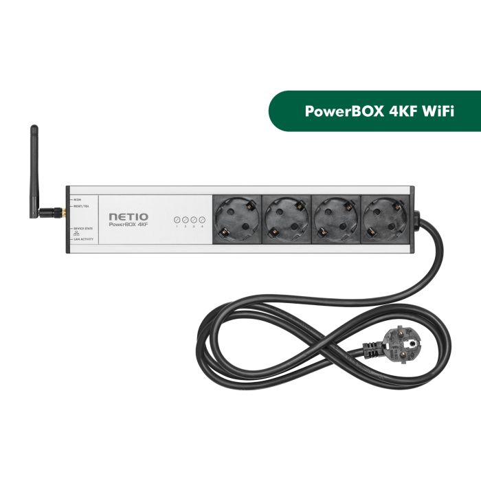 Network Controlled Power Socket PowerBOX 4KF WiFi Remote Controlled Power Sockets with Metering, NETIO ...