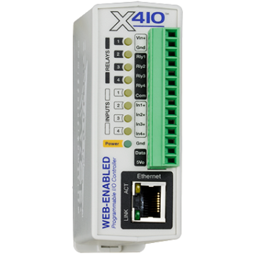 Web-Enabled Programmable Controller PoE - 4 Relays & 4 Inputs X-410-E Antratek Electronics